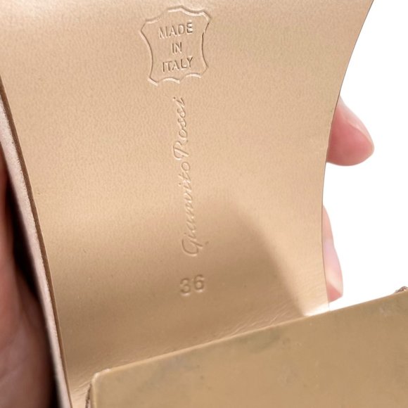 Gianvito Rossi Blush Braided Strap Suede Leather Platform Heel Sandals - Picture 9 of 14